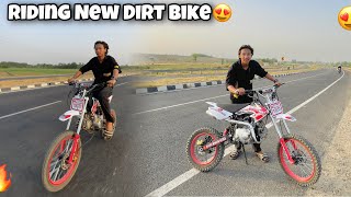 Riding Our New Dirt Bike 🔥 On Highway [upl. by Aneerahs316]