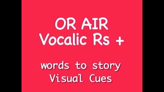 OR AIR The Tortoise and the Hare Vocalic R practice with Visual Cues [upl. by Lemar]