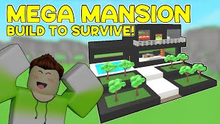 I Made Big Luxury Mansion in Roblox Build to Survive [upl. by Ayanat]