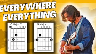 Everywhere Everything  Noah Kahan with Gracie Abrams Guitar Tutorial Easy [upl. by Marcelia653]