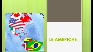 Classe Terza Geografia le Americhe [upl. by Ecnarretal]