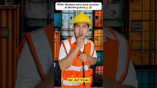 Part 126 Workers who work smarter at Working Area 👷🤣 construction viral funny shorts [upl. by Uhsoj412]