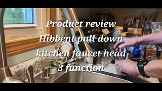 Hibbent Pull Down Kitchen Faucet Head Replacement 3Function Sink Spray Nozzle with 9 Adapters [upl. by Marika]