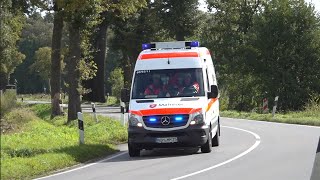 Waldbrand KTW des MHD Nordhorn im LK Osnabrück aus Alarmfahrt Waldbrandübung der KFB Bentheim [upl. by Ecire]