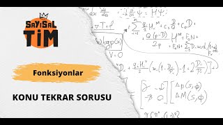 Fonksiyonlar Soru Çözümü  TYT  AYT Aday Soru [upl. by Parrie488]