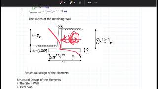 Design of RC Cantilever Retaining Wall to BS 8110  14 [upl. by Odrareg]