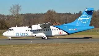 ATR 42500 Red Cross Aid Flight TakeOff [upl. by Cassil]