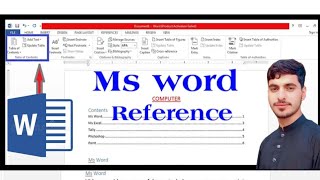 Microsoft MS word Reference tabhow to insert table of content in MS word [upl. by Kaye]