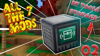 Sistema de armazenamento com RF TOOLS STORAGE  ALL THE MODS 7  EP 02 SÉRIE NOVA [upl. by Ainwat309]