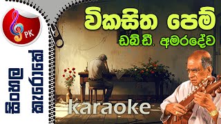 Wikasitha Pem Sinhala Karakoe Without Voice  Wikasitha Pem karoke With Lyrics [upl. by Tulley]