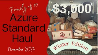 Azure Standard Haul November 2024  Family of 10 [upl. by Ladnyc959]