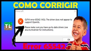 CORRIGIR O ERRO Minecraft GLFW Error 65542 WGL The Driver Does Not Appear To Support OpenGL  2023 [upl. by Doretta]