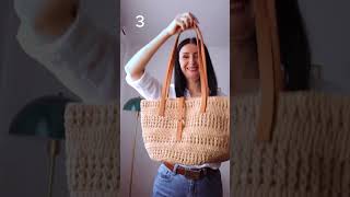 MustHave Raffia Bag for Summer crochetfashion easycrochet crochet crochettutorial crochetbag [upl. by Eide]