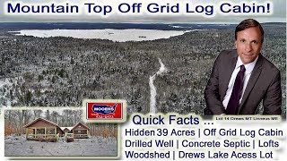 Off Grid Mountain Top Log Cabin  39 Acres 69500 [upl. by Lozar]