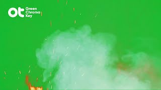 Humo y Fuego 4k Fondo Verde No 2  Green Chroma key [upl. by Ydoc380]