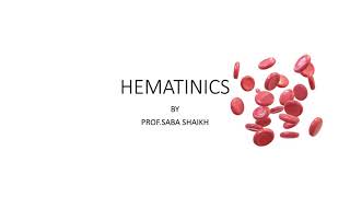 Hematinics [upl. by Eshman]