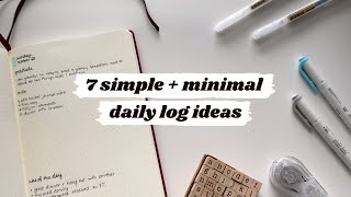 7 simple  minimalist daily spread ideas for your bullet journal [upl. by Llydnek960]