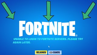 Fix Fortnite Chapter 2 Season 8  Unable to login to fortnite servers please try again later [upl. by Eelanna714]