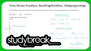 PreisAbsatzFunktion Nachfragefunktion Sättigungsmenge  Volkswirtschaftslehre [upl. by Thevenot]