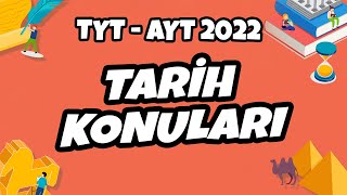 TYT  AYT 2022 Tarih Konuları Neler hedefekoş [upl. by Nuajed977]