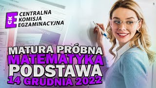 Matura próbna CKE grudzień 2022 poziom podstawowy matematyka [upl. by Anirtek]