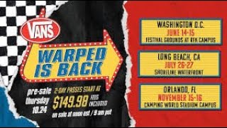 quotVans Warped Tour 2025 Lineup Tickets and Festival Details You Cant Missquot [upl. by Alatea]