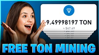 1 Day  1 TON 💯 Free Toncoin mining site [upl. by Anagrom]