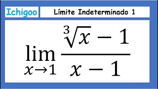 Límite Indeterminado 1 [upl. by Mahtal193]