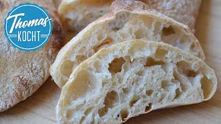 Sauerteig Ciabatta über Nacht  besser als vom Bäcker  Brot backen [upl. by Ataga260]