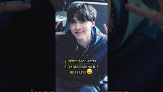 Jhope cursing during his bday live jhope bts army kpop [upl. by Bailar]