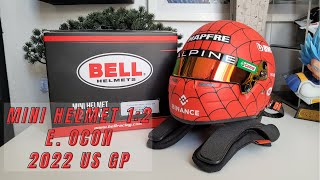 Mini Helmet 12 Esteban Ocon US GP 2023 Alpine F1 [upl. by Herc]