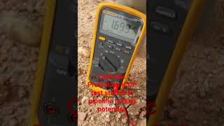 Cathodic Protection pipeline potential testing with Potable Reference Electrode and multimeter [upl. by Kosaka]