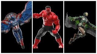 NEW MARVEL LEGENDS REVEALS AT MCM LONDON COMIC CON MCU CAPTAIN AMERICA RED HULK amp FALCON [upl. by Chemarin]