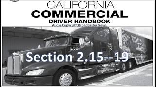 DMV CDL Hand Book Audio Calif2018Section 2 215219 [upl. by Athalee]