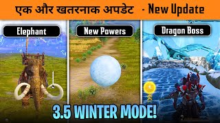 🔥BGMI 35 New Update Winter mode is Here  New Dragon Boss Elephant and New Ice Powers in BGMI [upl. by Dnomed888]