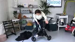 Sådan tager du klapvognsdelen  betrækket på din Baby Jogger City Elite 2 eller City Mini GT 2 vogn [upl. by Enilrac]