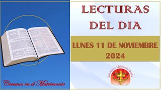 LECTURAS DEL DIA  11 DE NOVIEMBRE [upl. by Ahsitra]