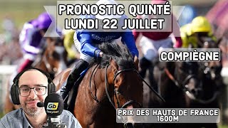 🔴 Pronostic Quinté  Super Top5 Lundi 22 Juillet 2024 Compiègne 🔴 Prix des HautsdeFrance [upl. by Hayimas447]