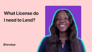 What license do I need to lend [upl. by Eniowtna]