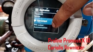 Proline Promass EndressHauser Flowmeter  4 to 20 mA Setting  Display Rotation  Parameters [upl. by Enelez]