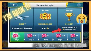 AFTER ALMOST 1 YEAR OF NOT PLAYING  What happened to my account  Airlines Manager Plane Tycoon [upl. by Adlemy]