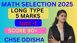 CHSE math most important questionsMath selection questions Chse board exam 2025 [upl. by Halbeib]