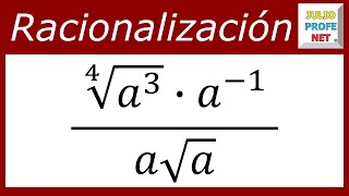 SIMPLIFICAR Y RACIONALIZAR UNA EXPRESIÓN ALGEBRAICA [upl. by Irak]