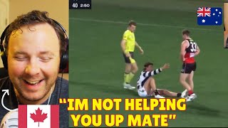 AFL quotBAD SPORTSMANSHIPquot moments Canadian Reacts [upl. by Guimar]