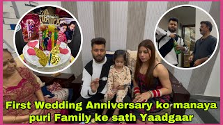 First Wedding Anniversary ko manaya puri Family ke sath Yaadgaar ❤️🧿 [upl. by Behlau]