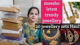 meesho letest buautiful jewellery haul one gram gold jewellery under budget jewellery [upl. by Ynots776]