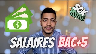 COMBIEN GAGNE un niveau BAC5 en France   salaires 2023 [upl. by Hameean808]