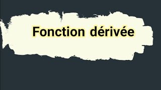 fonctions dérivées 3ème année secondaire [upl. by Job]