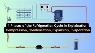 The 4 Phases of the Refrigeration Cycle Compression Condensation Expansion Evaporation [upl. by Snah]