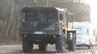 DIESEL TRUCK ENGINE COLD START IN WINTER  DIESELMOTOR ARMY TRUCK 4x4 MAN KAT [upl. by Wagstaff]